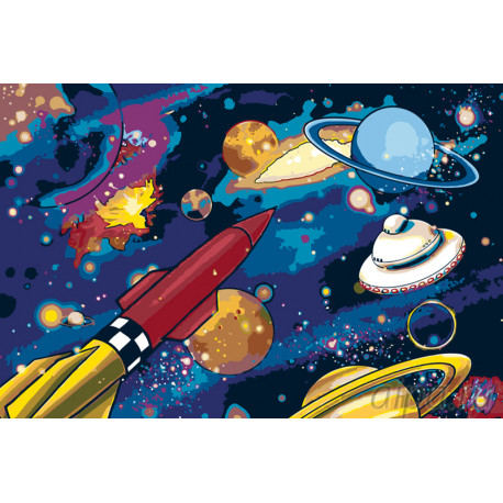  Космические просторы Раскраска картина по номерам на холсте GU-ZGUS101100114