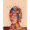  Радужный робот Раскраска картина по номерам на холсте  KTMK-95317