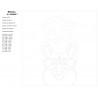 схема Влюбленный пес Раскраска картина по номерам на холсте 