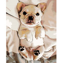 Ласковый щенок Раскраска картина по номерам на холсте
