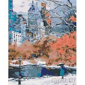Раскладка Городской парк Раскраска картина по номерам на холсте KTMK-33943-2