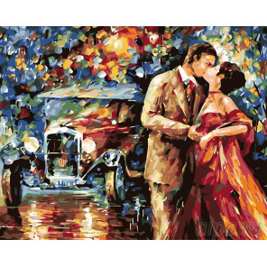 Раскладка Романтика ночи Раскраска картина по номерам на холсте KTMK-78987