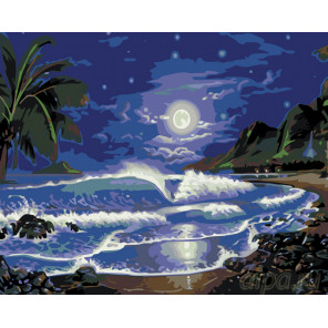 Раскладка Лунный пляж Раскраска по номерам на холсте Живопись по номерам KTMK-901607