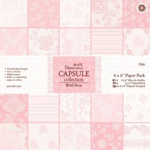 Wild Rose Набор бумаги 15х15 см для скрапбукинга, кардмейкинга Docrafts