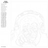 раскладка Музыкальная обезьяна Раскраска по номерам на холсте Живопись по номерам KTMK-172703