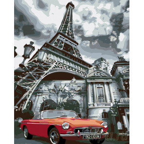 схема Сны о Париже Раскраска по номерам на холсте Живопись по номерам KTMK-97600