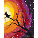 Птица на закате Раскраска картина по номерам на холсте 