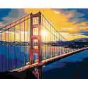 Пейзаж с мостом Раскраска по номерам на холсте Живопись по номерам