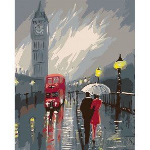 раскладка Непогода в Лондоне Раскраска по номерам на холсте Живопись по номерам