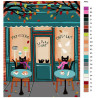 схема Кошечки в кафе Раскраска по номерам на холсте Живопись по номерам