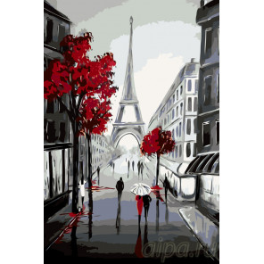 раскладка Стройность Парижа Раскраска по номерам на холсте Живопись по номерам