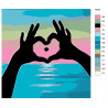 схема Сердце моря Раскраска по номерам на холсте Живопись по номерам