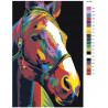 раскладка Радужная лошадь Раскраска картина по номерам на холсте