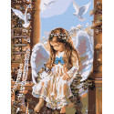 Малышка ангел Раскраска картина по номерам на холсте