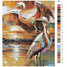 Количество цветов и сложность Цапли на озере Раскраска картина по номерам на холсте A463