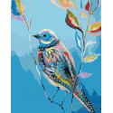 Весенняя птица Раскраска картина по номерам на холсте