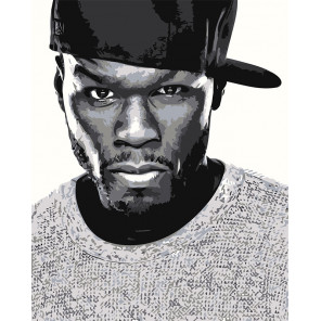 Раскладка 50 Cent Раскраска картина по номерам на холсте Z-AB94