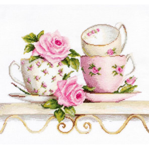  Чайные чашки с розами Набор для вышивания Luca-S B2327
