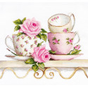 Чайные чашки с розами Набор для вышивания Luca-S