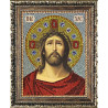 В рамке Иисус Христос в Терновом венце Алмазная вышивка термостразами Преобрана 0073
