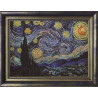 В рамке Звездная ночь по картине Ван Гога Алмазная вышивка термостразами Преобрана 0116