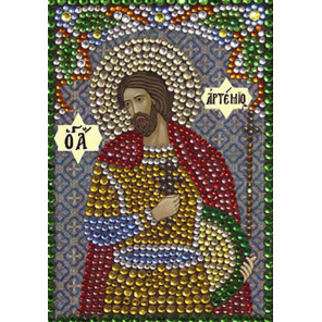  Святой великомученик Артемий Алмазная вышивка термостразами Преобрана 0303