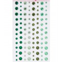 Зеленый микс Стразы декоративные самоклеющиеся элементы 104 шт Docrafts