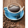  Чашка ароматного кофе Раскраска картина по номерам на холсте МСА150