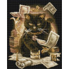  Денежный кот Алмазная вышивка мозаика на подрамнике QА202912