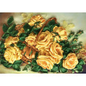 Желтые розы Набор для вышивки лентами Каролинка
