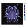 Макет Мистический краб Раскраска картина по номерам на холсте KTMK-CancerSighn04-80x80