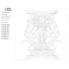 Контрольный лист Мистический краб Раскраска картина по номерам на холсте KTMK-CancerSighn04-80x80
