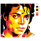 Схема Майкл Джексон Раскраска картина по номерам на холсте PA19