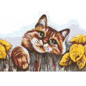 Деревенский кот Раскраска картина по номерам на холсте