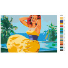 Раскладка Отпуск в тропиках Раскраска картина по номерам на холсте RA039