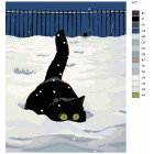 Раскладка Зимняя охота Раскраска картина по номерам на холсте A77