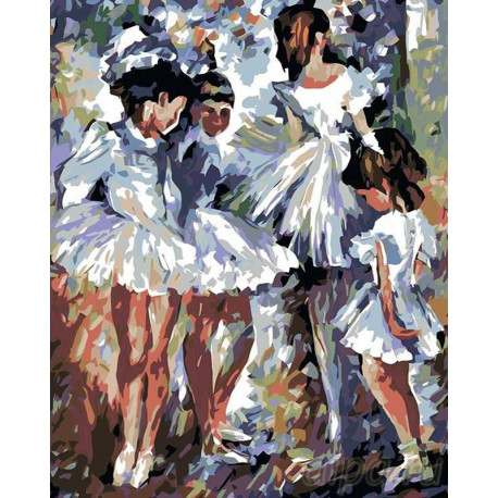  Юные балерины Раскраска картина по номерам на холсте LA48