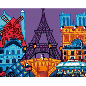  Романтика Парижа Раскраска картина по номерам на холсте FR14