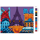 Раскладка Романтика Парижа Раскраска картина по номерам на холсте FR14