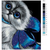 Схема Кошка с голубым бантом Раскраска по номерам на холсте Живопись по номерам A410