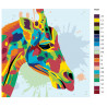 Схема Радужный жираф Раскраска по номерам на холсте Живопись по номерам PA97