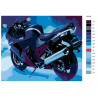 Схема Мотоцикл в сумерках Раскраска по номерам на холсте Живопись по номерам ARTH-AH102