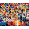 Краски прибрежного города Раскраска по номерам на холсте Живопись по номерам