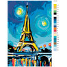 Схема Красочный вечер в Париже Раскраска по номерам на холсте Живопись по номерам RA150