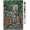 Схема Уютная улочка Риги Раскраска по номерам на холсте Живопись по номерам LV28