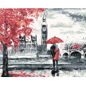 Осень в Лондоне Раскраска по номерам на холсте Живопись по номерам