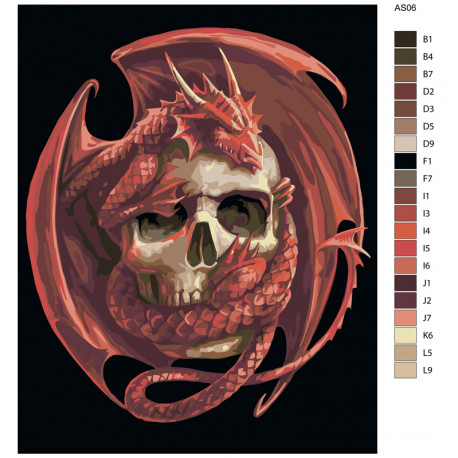 Раскладка Власть дракона Раскраска по номерам на холсте Живопись по номерам AS06