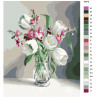 Раскладка Белые тюльпаны Раскраска по номерам на холсте Живопись по номерам KTMK-68476
