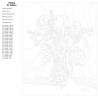 Схема Белые тюльпаны Раскраска по номерам на холсте Живопись по номерам KTMK-68476