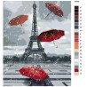 Раскладка Зонты в Париже Раскраска по номерам на холсте Живопись по номерам KTMK-85496